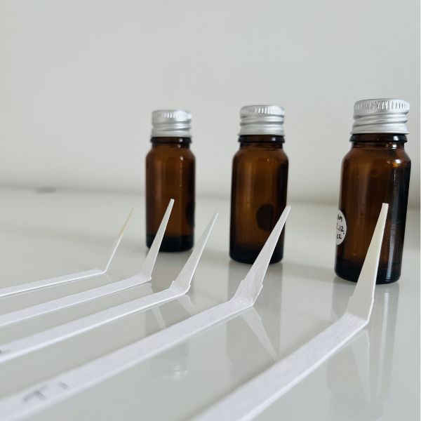 Aroma Studios 3 brown bottles and sniff papers